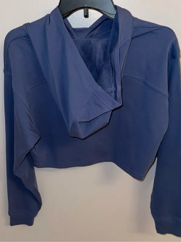 lululemon athletica all yours Cropped Hoodie in Slate Blue - Image 5