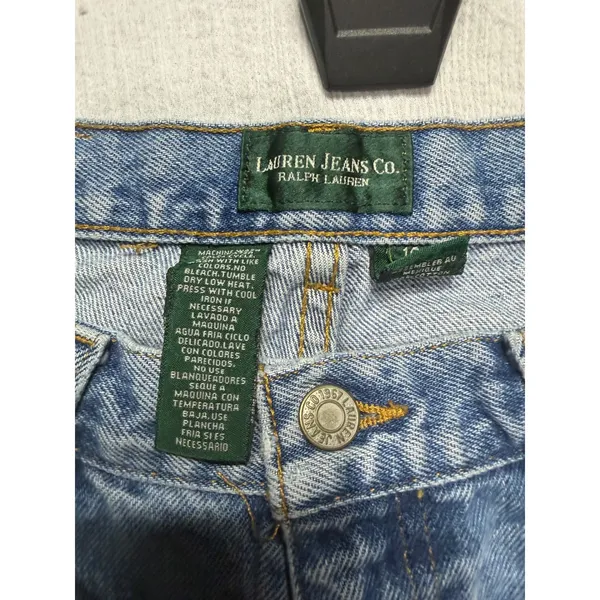Lauren Ralph Lauren Vintage Light Wash Straight Leg High Rise Jeans Size 10 - Image 4