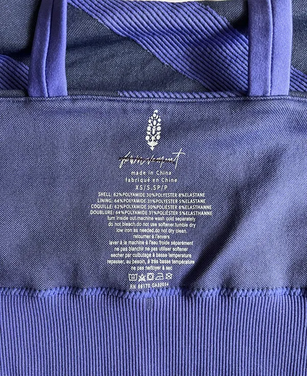 Free People Movement Purple And Black Bra - Image 6