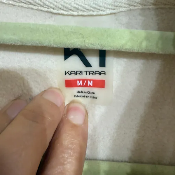 Kari Traa Natural White Rothe Midlayer Fleece Full Zip Jacket Sz M - Image 6