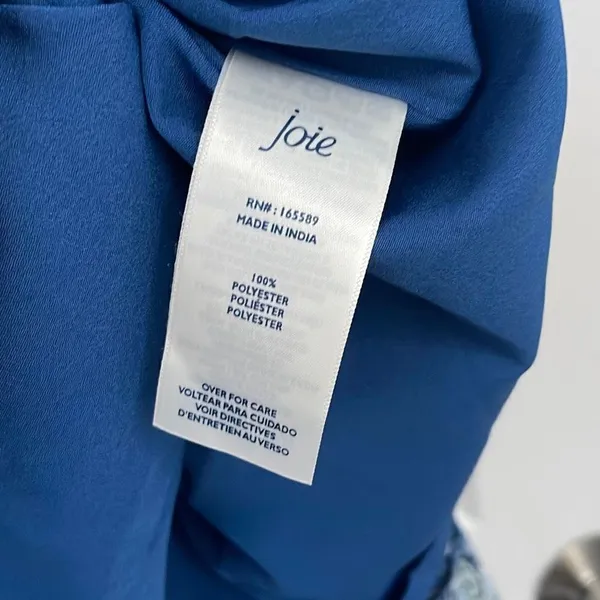 Joie Limited Edition Hi-Lo Tiered Maxi Dress Size Large Blue Printed‎ New - Image 8