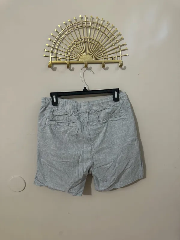 H&M Light Gray Drawstring Cotton-Blend Athletic Shorts - Image 2