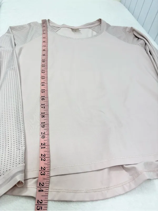 Calia Light Pink Long-Sleeve Performance Top Size S - Image 8