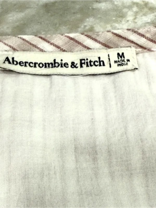 Abercrombie & Fitch cottagecore wrap plaid dress size M - Image 6