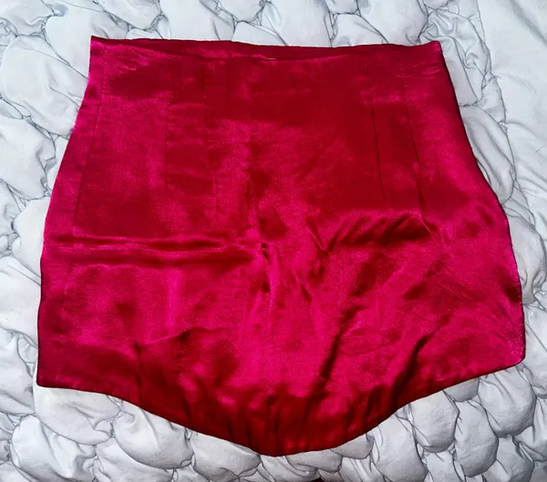 Zara Pink Satin Skirt - Image 2