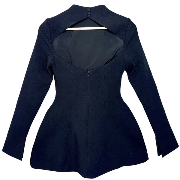 NWT Babyboo Kelly Black Cutout Back Long Sleeve Bodycon Mini Dress Women Size XS - Image 12