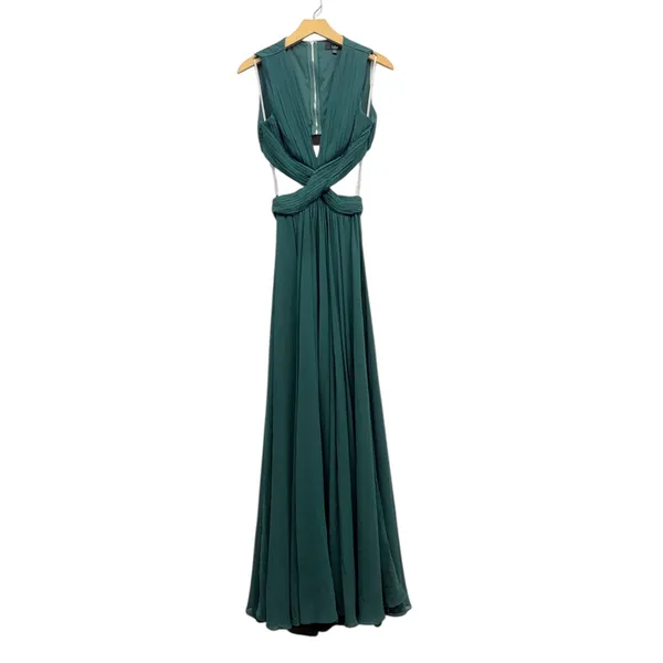 Lulus Vivid Imagination Emerald Green Cutout Maxi Dress size XL NWT - Image 6