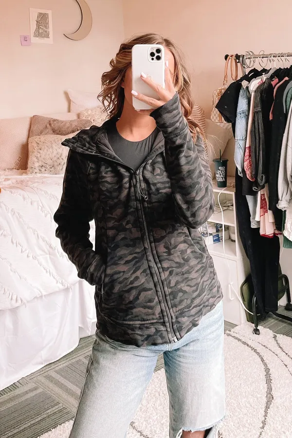 Lululemon Dark Camo Zip Up Hoodie!! - Image 2