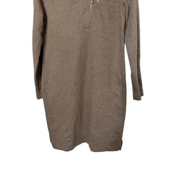 Lauren Jeans Co Ralph Lauren Brown Quarter Zip Shift Dress M - Image 3
