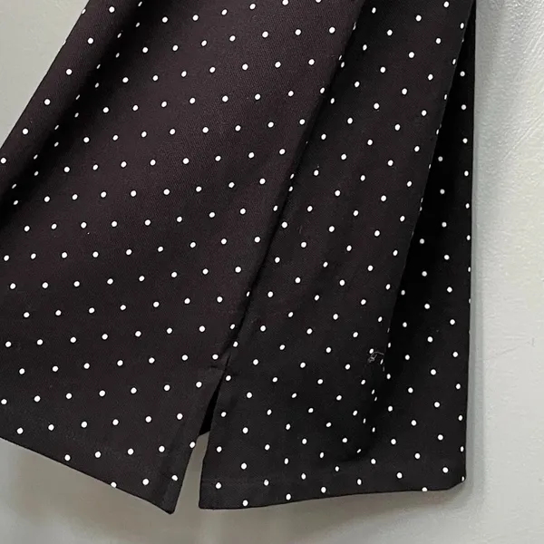 Appleseeds Size Medium Black White Polka Dot Polo Shirt Dress Tennis Prep Sporty - Image 3