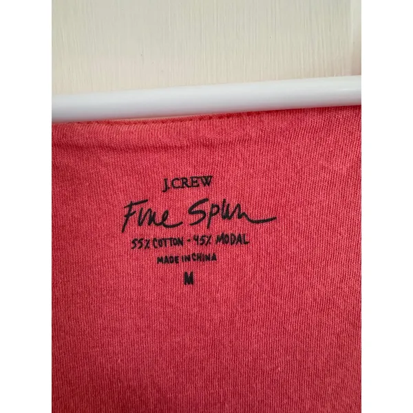 NWT J. Crew‎ Fine Spun cotton modal coral pink tank top size medium - Image 2