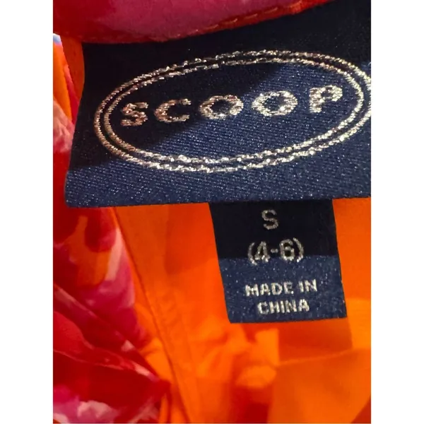 Scoop bright orange and pink floral halter neck maxi dress size small NWT - Image 6