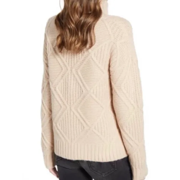 Caslon Women’s Chunky Cable Knit Turtleneck Sweater Size Medium NWOT - Image 12