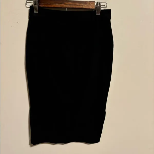 Wilfred Aritzia Vegan Suede Slit Lis Pencil Skirt Black- Size 0 - Image 5