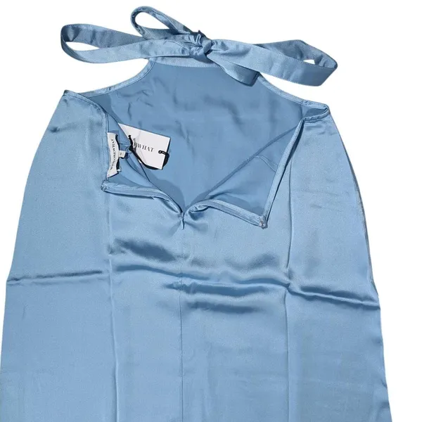 WeWoreWhat XS Cut Out Midi Skirt‎ Satin Femmeuse Airy Blue - Image 3