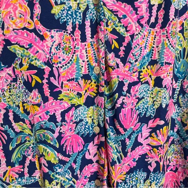 Lilly Pulitzer PJ Knit Long Sleeve Button Down Top - Image 4