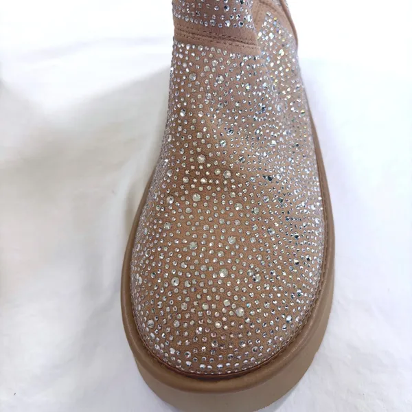 Wild Fable Rhinestone Platform Ankle Boots Tan Crystal‎ Memory Foam Womens 9 NEW - Image 7