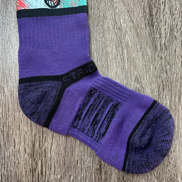 Purple & Black 2017 Far Westerns Volleyball Crew Socks - Image 3