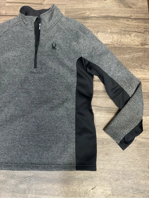 Spyder Women’s XL Gray Black Quarter Zip Pullover Sweater Athletic Top - Image 5
