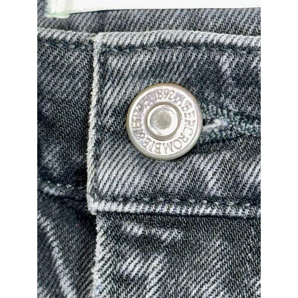 Abercrombie & Fitch '70s Vintage Flare Ultra High Rise Black Denim Jeans Sz 25 0 - Image 5