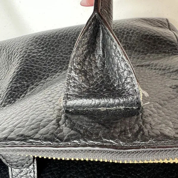 Kate Spade Lydia Southport Ave Shoulder Bag Large New York Black Pebbled Leather - Image 8