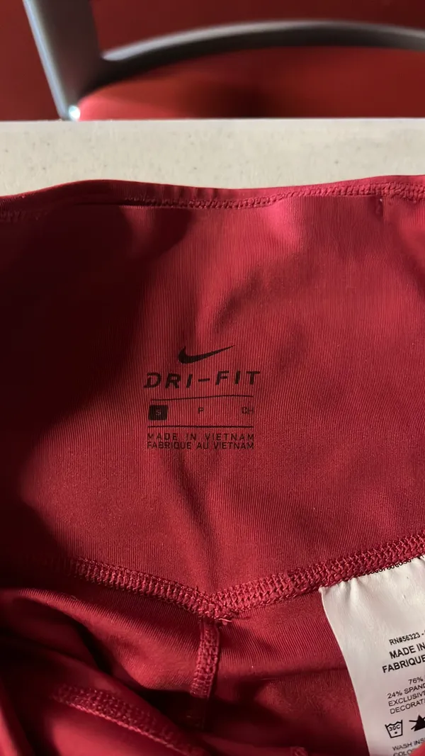 Nike Women’s Dri-FIT Leggings Running Small Red - Image 2
