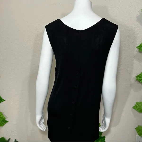 Pola Black Button Down Vest Dress - Image 10
