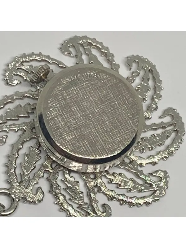 Vintage Darlin Swiss 17 jewels incabloc mechanical pendant watch chain works - Image 4