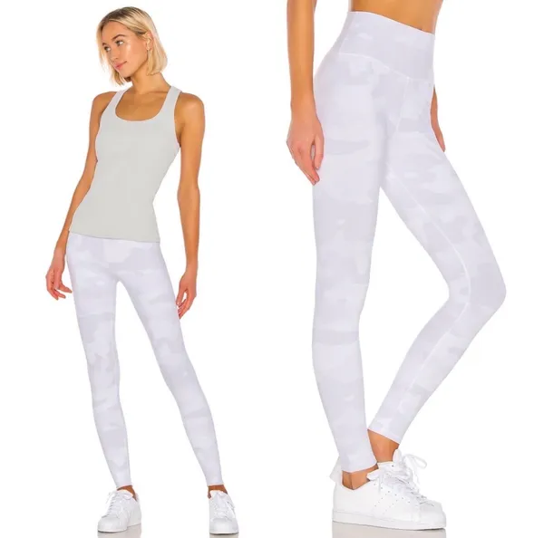 Alo Yoga High Waist Vapor Legging White Grey Camouflage Camo M Workout Yoga - Image 2