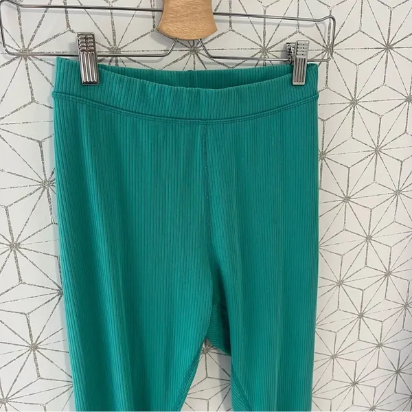 Alo Yoga Blissful Ribbed High Waist Legging Ocean Mist 7/8 - Image 6