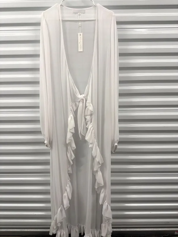 Caroline Constas Charlize Coverup White Womens Size Medium - Image 4