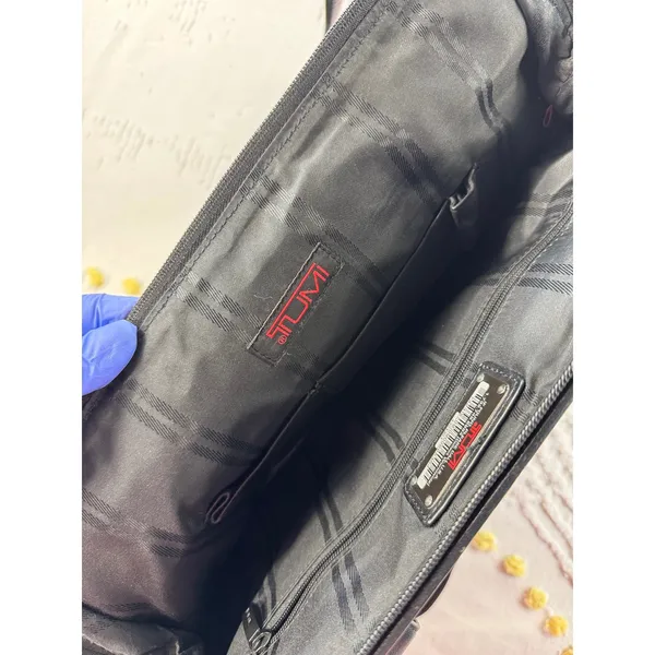 Tumi Black Ballistic Nylon Leather‎ Trim Tote Bag Work Travel Shoulder Bag - Image 6