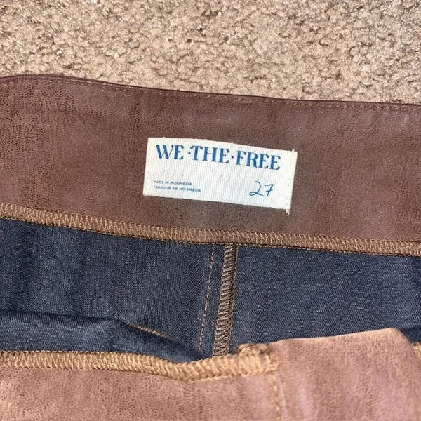 Free People We The Free Titan Vegan Suede Pants Brown 27‎ - Image 9
