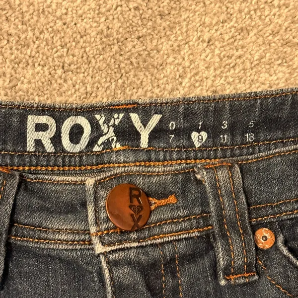 Roxy Distressed Blue Jean Shorts - Image 3