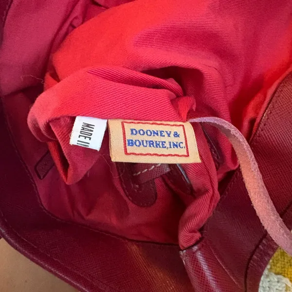Dooney & Bourke Red and Brown Tote - Image 6