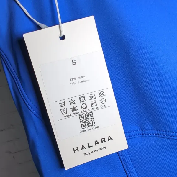 HALARA Blue Square Neck Corset Detail‎ Midi Dress With Slit Size S - Image 5