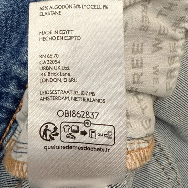 Free People Women's Risk Taker Mid-Rise Straight-Leg Jeans‎ Size 31 - Image 12