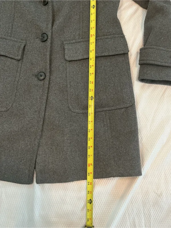 MICHAEL Michael Kors Dark Gray Single-Breasted Trench Coat - Image 4