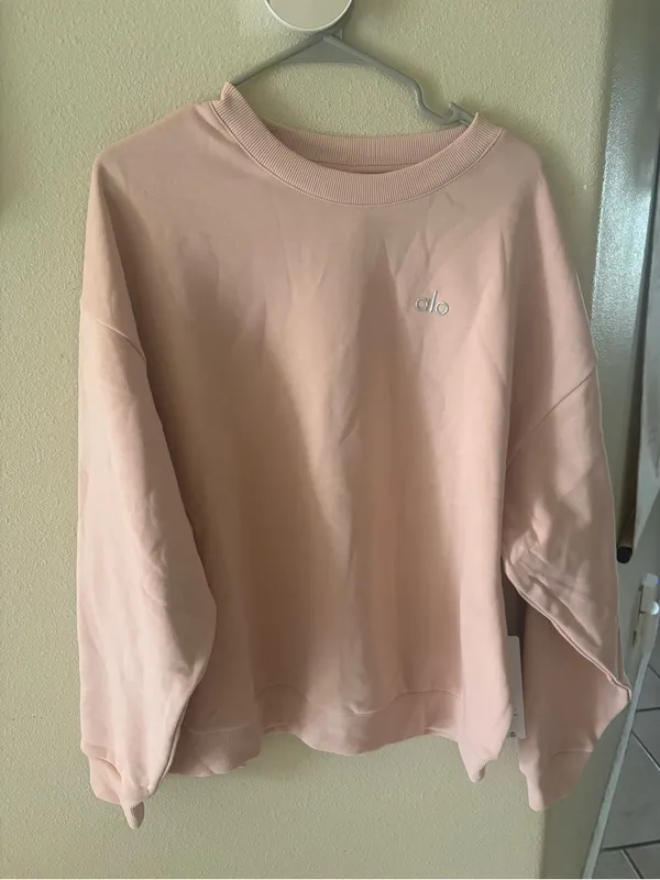 NWT ALO Accolade Crewneck pullover 💕 Pink Quartz 💕 sold out - Image 7