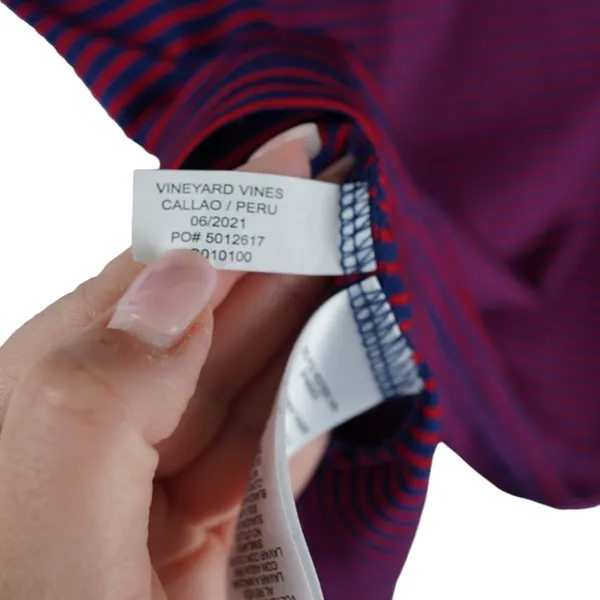 Vineyard‎ Vines Sankaty Polo Women Medium Striped Performance Preppy Indie - Image 11