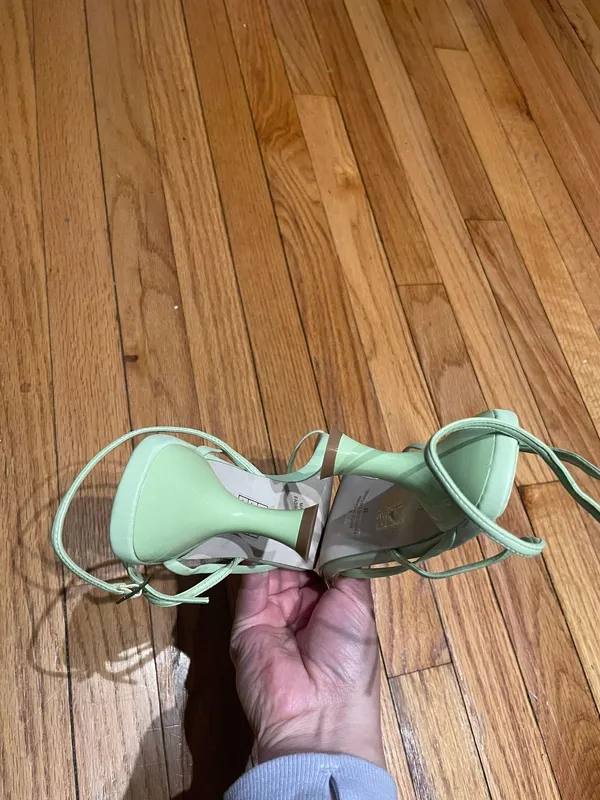 Jeffrey Campbell Fluxx In Green Mint colorful kitten low heel y2k square coquett - Image 7