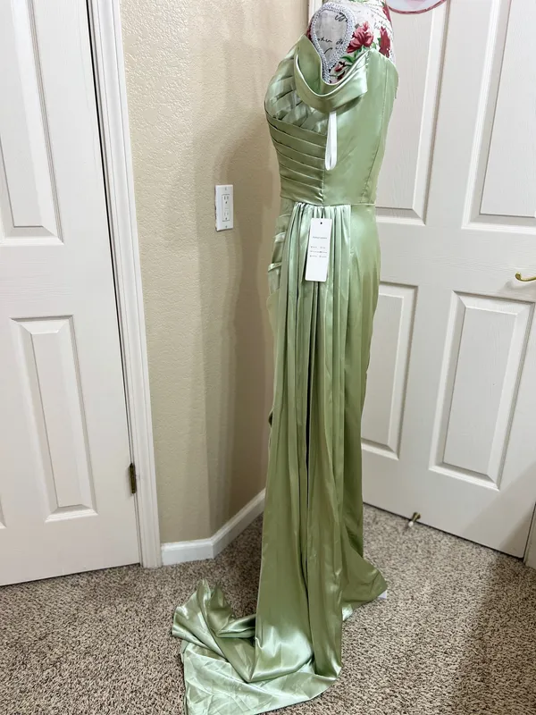 Prom dress green color - Image 4
