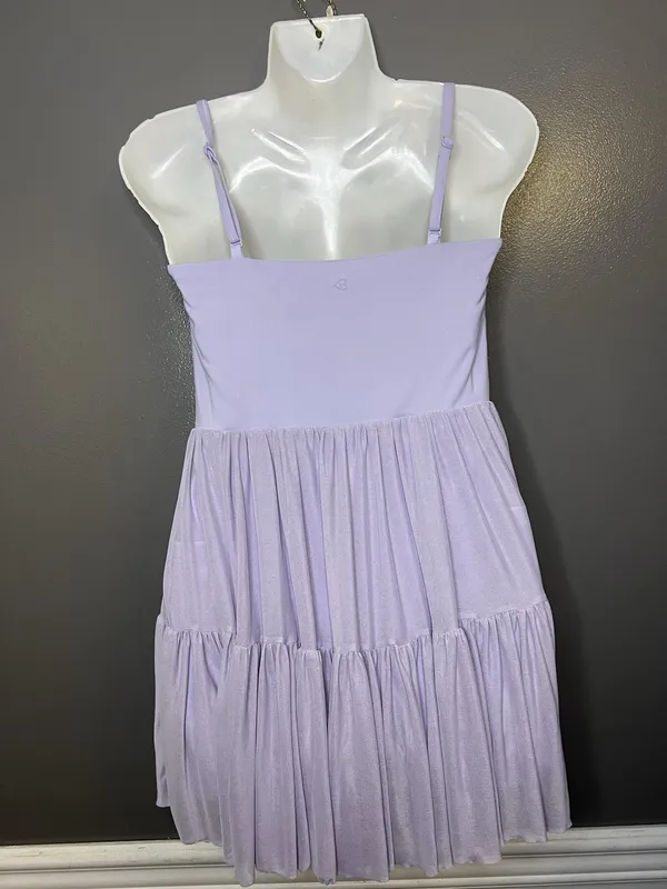 Blogilates Tennis Dress Womens Small Purple Ruffle Fit & Flare Built In Shorts - Image 6