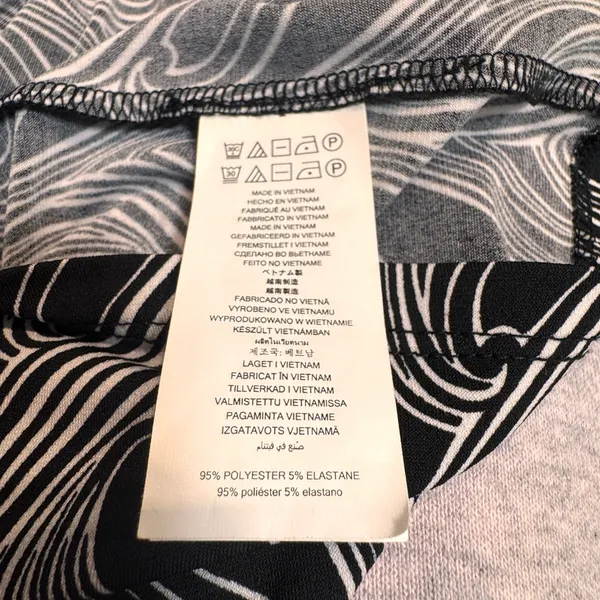 Michael Kors Shift Dress‎ Abstract Print 3/4 Sleeve Career Size Xsmall XS Black - Image 5