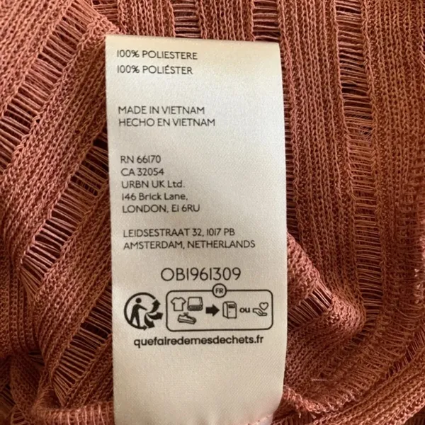 By Anthropologie Sheer Striped Blouse Top plus XXL 2X NEW BOHO rose long sleeve - Image 9