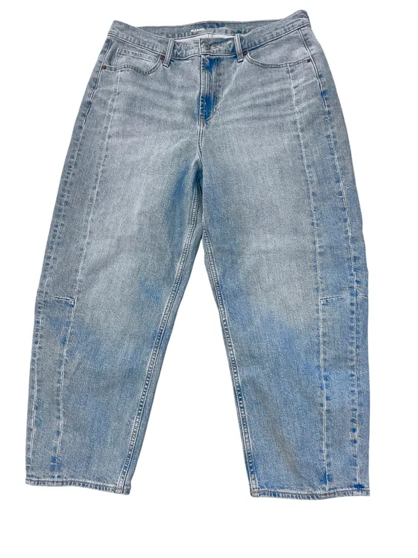 Everyday Normcore Old Navy Light Blue High Rise Barrel Leg Jeans Basic Capsule - Image 4