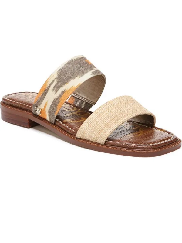 Sam Edelman Haydee Beige Woven Slip On Open Toe Sandals 9 - Image 10