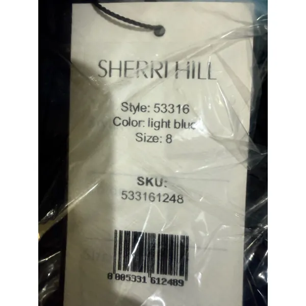Sherri Hill 53316 Light Blue Mikado A-Line Gown Size 8 NWT $550 - Image 4
