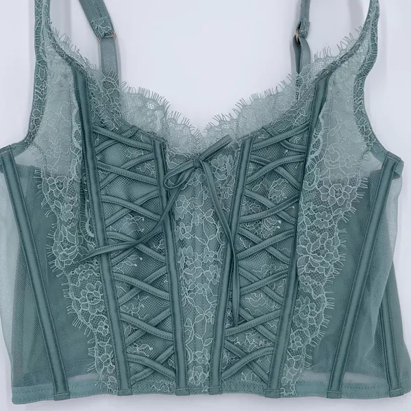 Victoria's Secret Dream Angels Unlined Lace Up Corset Size Small DD Fairycore - Image 5