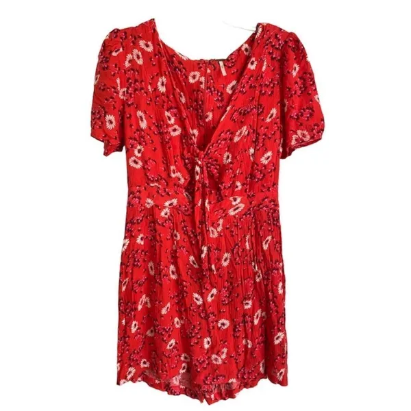 Free People Jinx Floral Mini Dress Romper Size 4‎ - Image 4